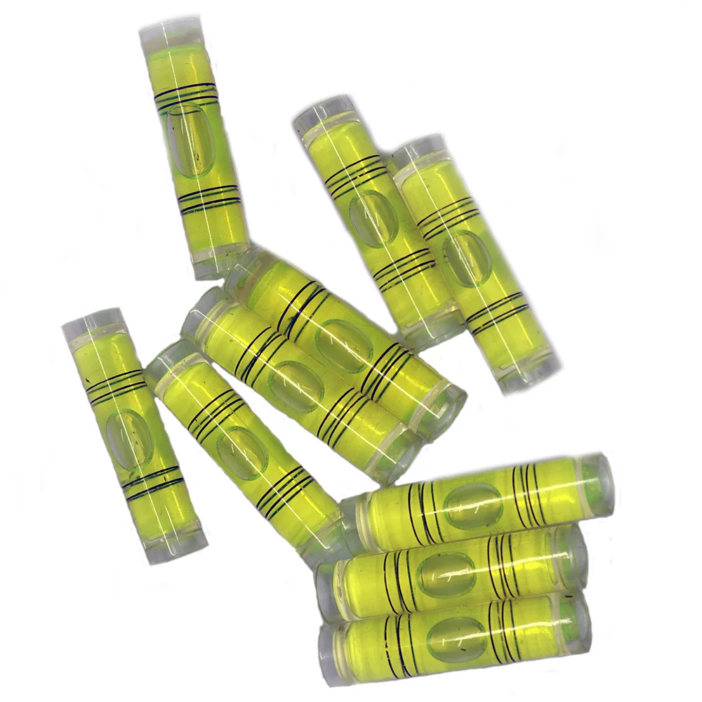 10pcs Transparent Bubble Spirit Level for Camera Tripod Measuring Tool 40x9.5mm Double Line Bar Level Instrument