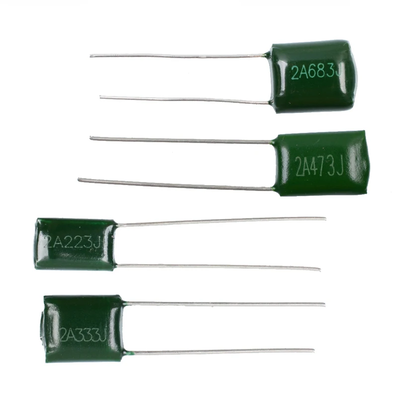 Ohello 8Pcs Electric Guitar Polyester Capacitors 2A223J 0.023UF/2A333J 0.033UF/2A473J 0.047UF/ 2A683J 0.068UF/Rated Voltage 100V