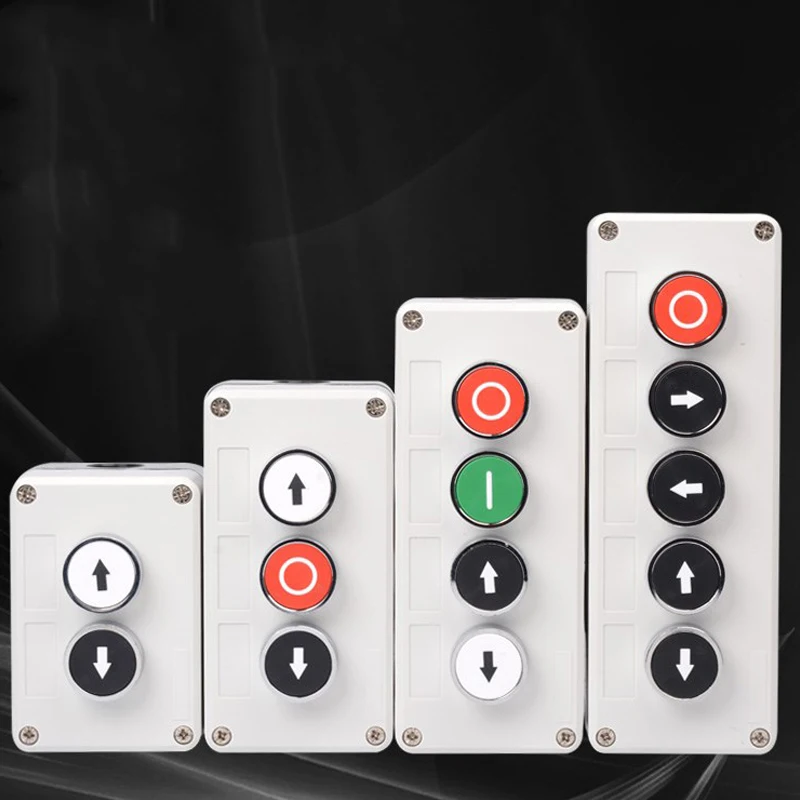 

Start stop button switch control box industrial identification symbol self reset circular emergency stop elevator