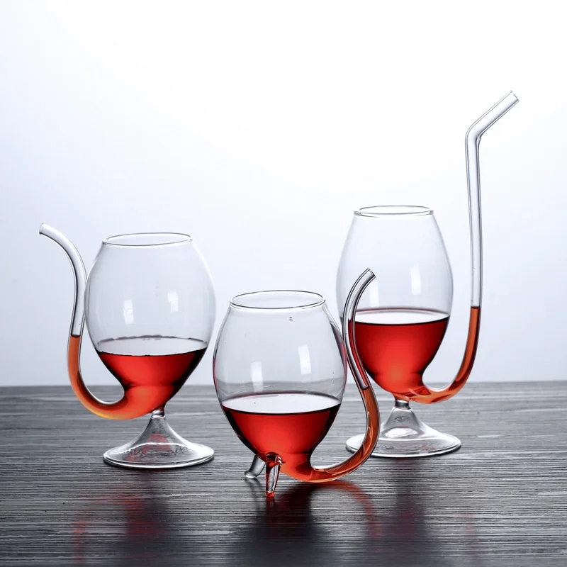 Vampire Cup Creative Long Mouth Filter Crystal Glass Cup Personality Bar Molecule Cocktail Cup For Whiskey Wine Vodka Beer Wine