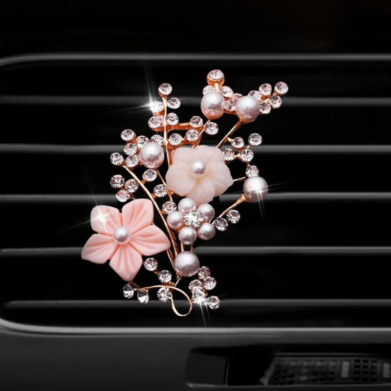 Plum Blossom Style Car Air Freshener Perfume Bottle diffuser in the car auto Air conditioner outlet vent air Perfume clip