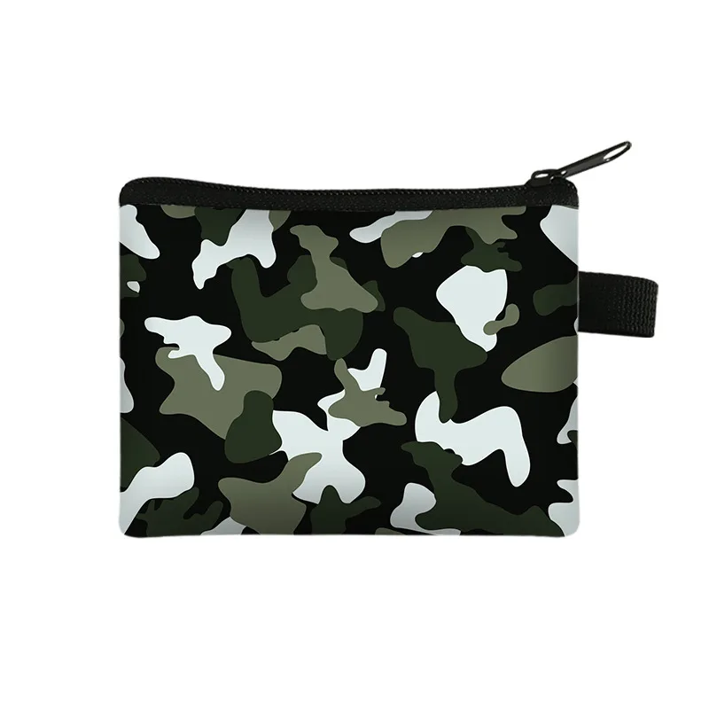 Nieuwe Kinderen Eenvoudige Nul Portemonnee Camouflage Patroon Draagbare Card Bag Coin Sleutel Opbergtas Te Passen Portemonnee Mini tas