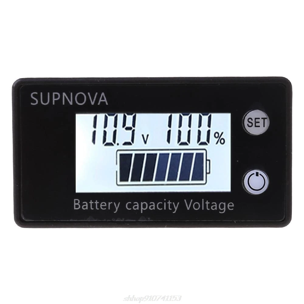 Lithium Voltmeter Gauge Car Motorcycle 12V 24V 48V 72V Capacity 8V-100V Acid Oct Dropshipping