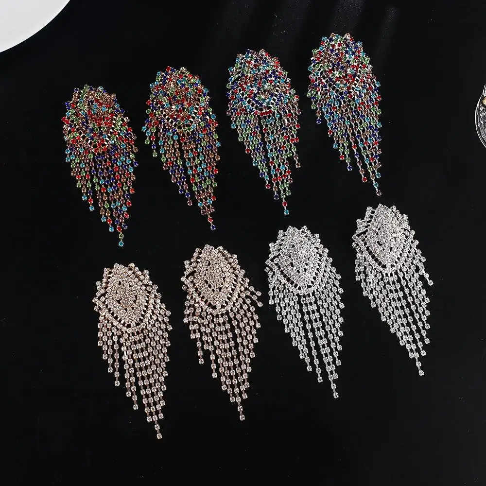 YFJEWE Big statement Earrings luxury women\'s long earrings rhinestone hanging trendy crystal drop earrings fashion jewelry E657