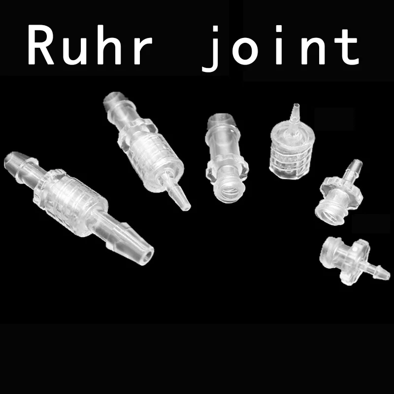 Ruhr Connector Ruhr Female Connector of Ruhr Internal and External Spiral Plastic Silicone Hose for Laboratory 1 Pcs