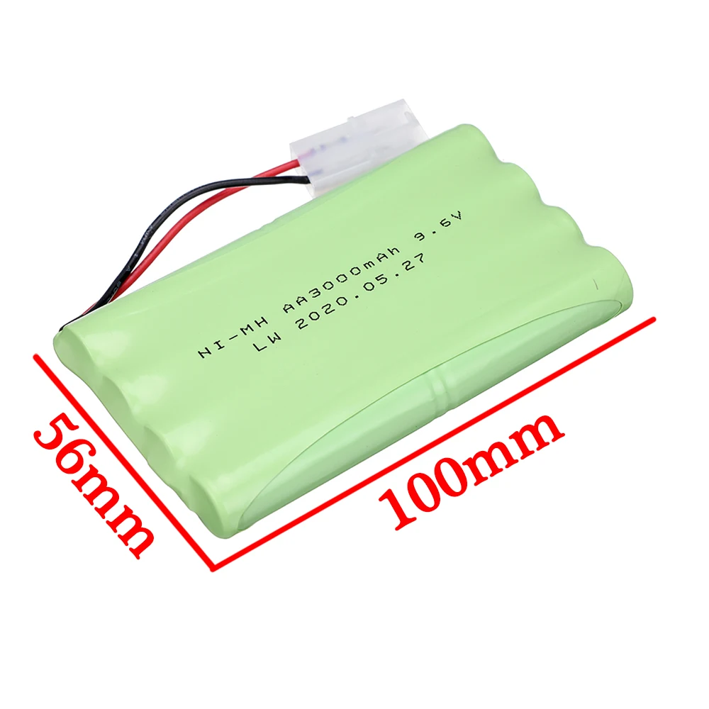 Ni-MH 9.6v 3000mah Battery + USB Charger For Rc toys Car Truck Tank Train Robot Boat Gun AA 9.6v Rechargeable Battery Pack