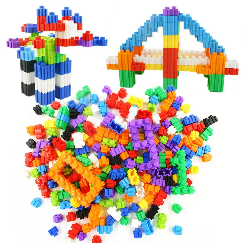 Large Size 12mm 500g DIY Building Blocks Bricks Set Creator City Model Educational Toy Creative Stacking Blocks Toys