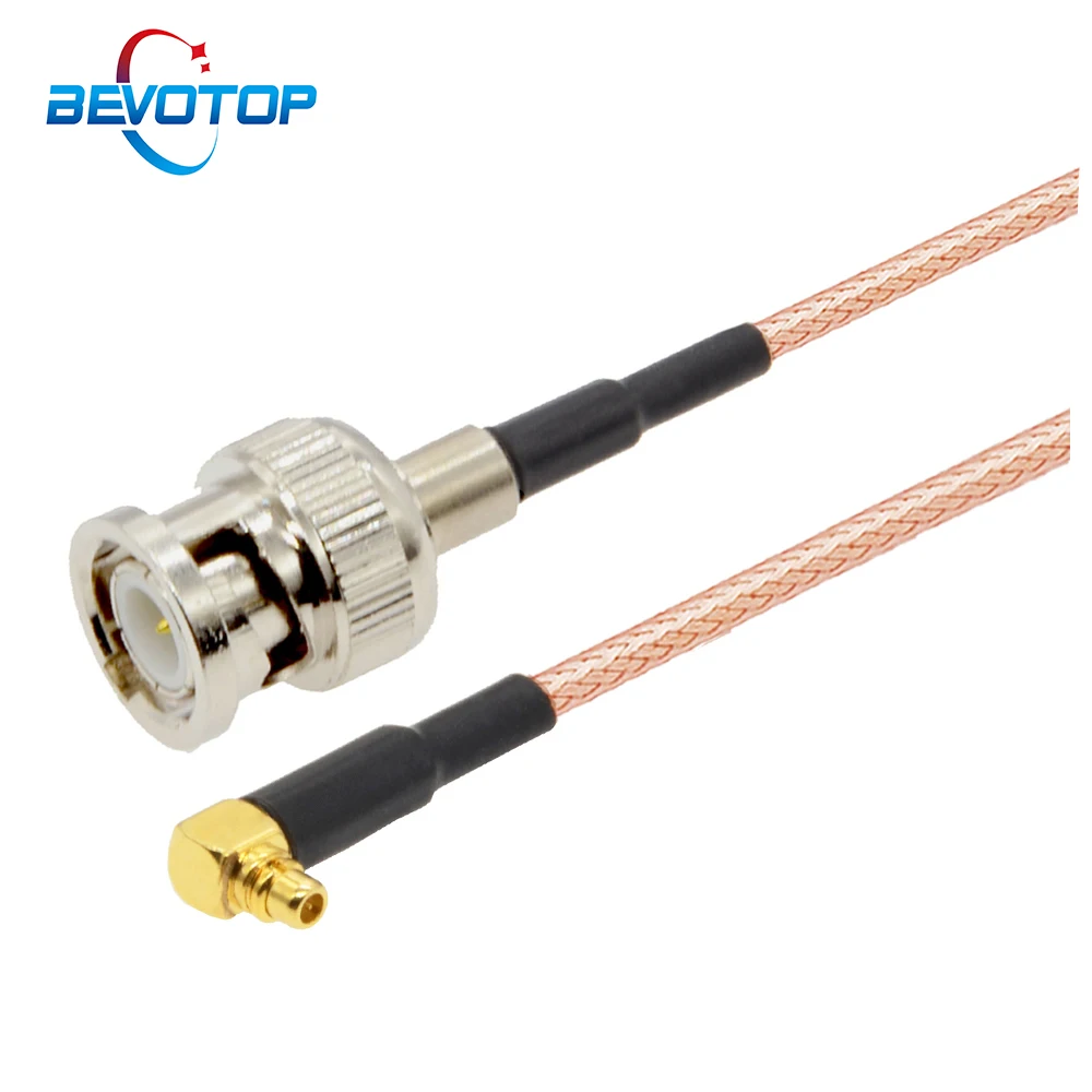 1PCS MMCX to BNC Cable RG316 50 Ohm Pigtail BNC Male to MMCX Male Right Angle Plug RF Coax Extension Cable Coaxial Jumper Cord