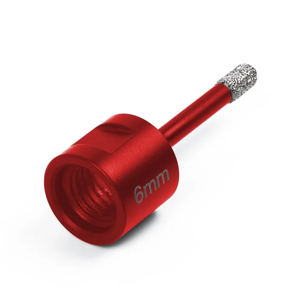 Punte per trapano diamantate a secco da 4 pezzi 6mm punta per carotaggio taglierina per sega a tazza per piastrelle in ceramica per filettatura di vetro di marmo di granito di porcellana
