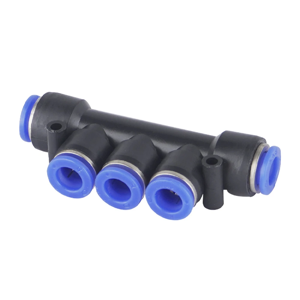 PK PKG pneumatic connector plastic 5-way variable diameter water pipe connector quick-plug air distributor 4mm 6mm 8mm 10mm 12mm
