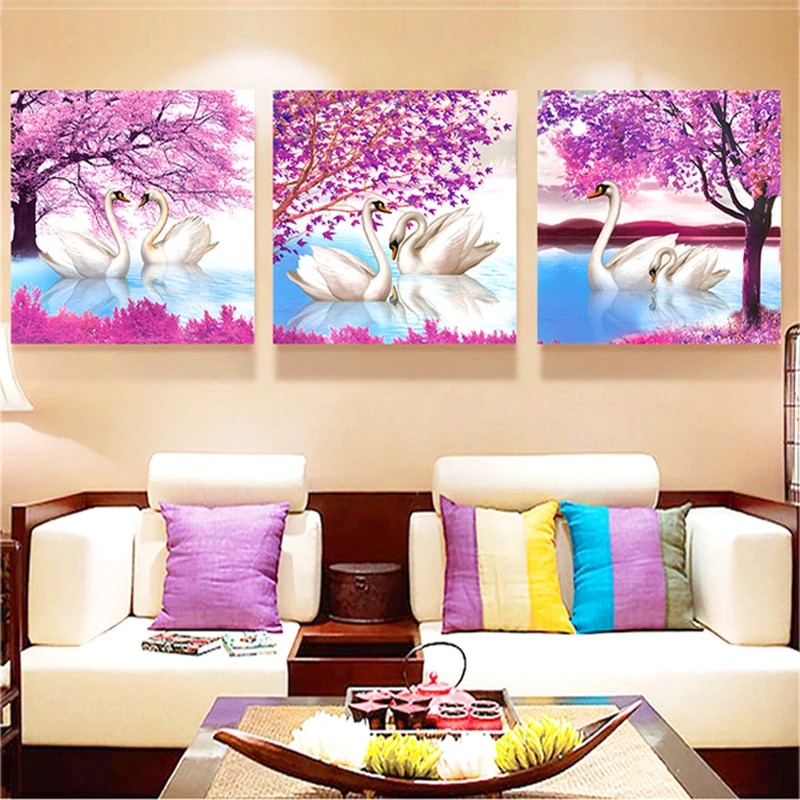 

5D Diamond Painting Mosaic Swan Cherry Tree Diamond Embroidery Full Round Drill Diy Cross Stitch Kits Wedding DecorationZP-1746