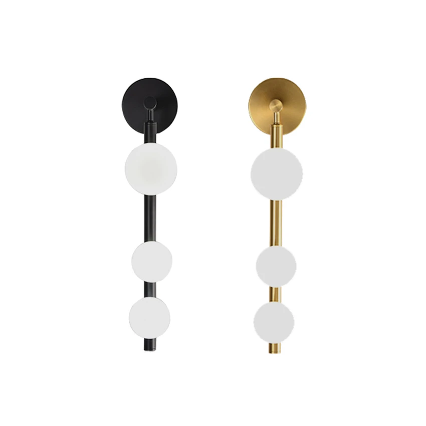 

Nordic long glass wall lamps bedroom bedside living room background wall lights aisle luxury fixtures mirror Bathroom lamps