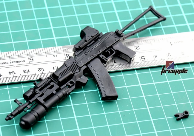 Fusil d'assaut AK74 à échelle 1:6, arme en plastique assemblée 4D, modèle de odorpour figurine de 12 pouces, jouet