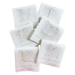 Letters Embroidery  Table Napkin  White Wedding Party Holiday  Decorative  Towel  Rectangular  Hand Towels