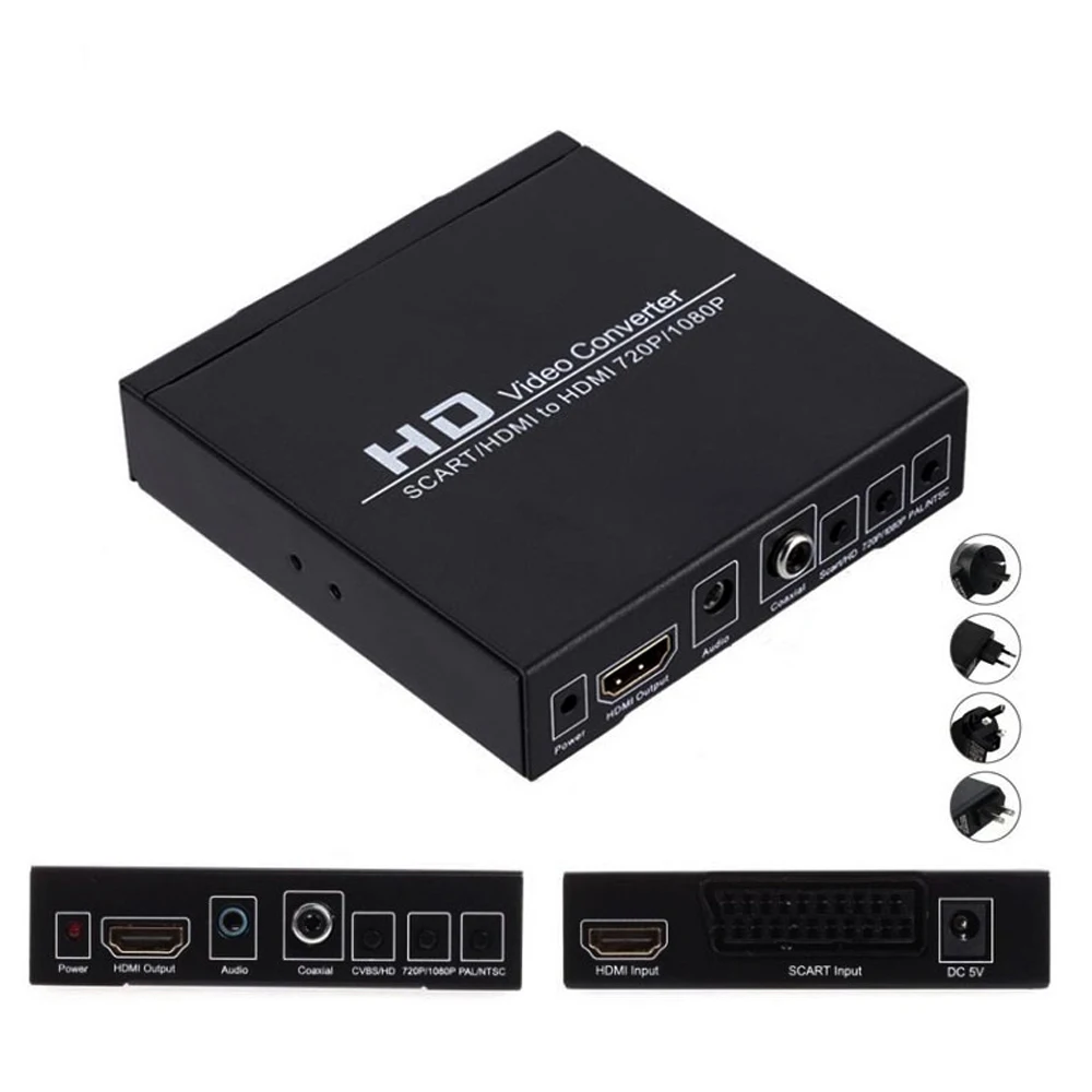 Video Card converter from Scard/HDMI compatible to HDMI  for DVD, set-top box, HD player, Game Console (PS2，PS3，PSP,WII...