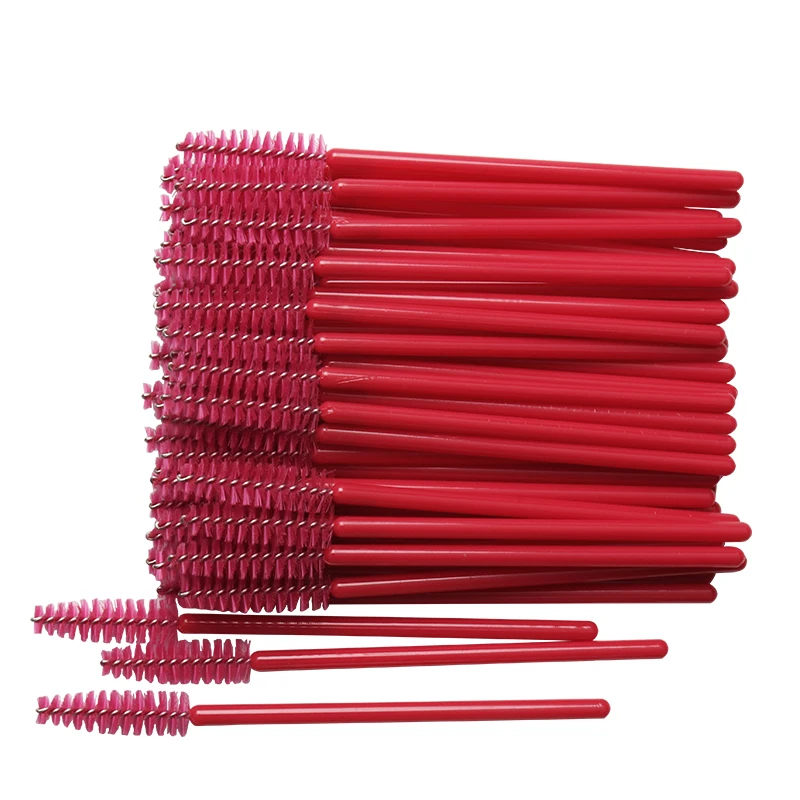 50 Stück Einweg-Nylon-Mascara-Applikatoren Wimpernbürsten für Wimpernverlängerung Damen Make-up Pinsel Werkzeuge – Detail 13