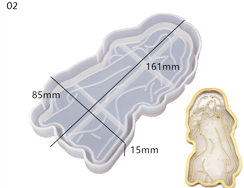 

Лоток для фруктов, женская модель тела, украшения, кристалл, эпоксидная смола, силиконовая форма, форма для изготовления ювелирных изделий, сделай сам, дисплей инструментов