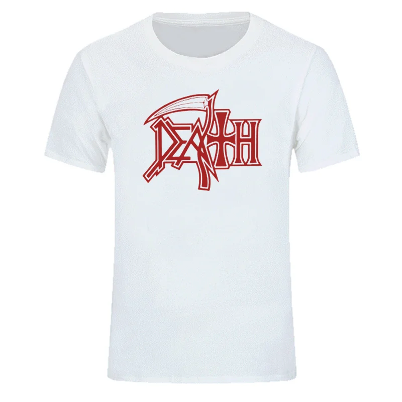 New DEATH T Shirts ROCK BAND HEAVY METAL Men Casual Round Neck Short Sleeve T shirt Cotton Mans Top Tee High Quality XS-XXXL