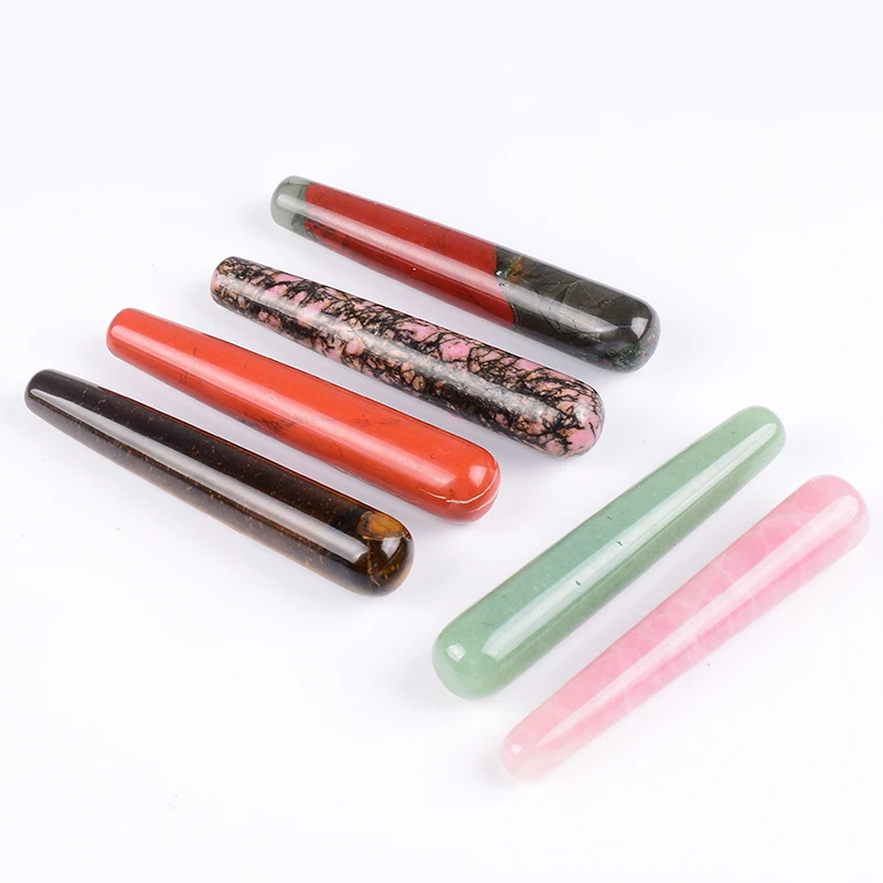 Wholesale Massage Wand Yoni Natural Crystal Mineral Quartz Acupoint Pen Face Care Tool Relax Body Beauty Health Massagestick view 5