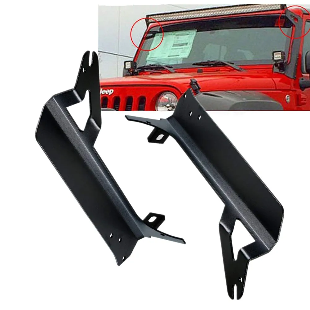 50Inch LED Work Light Bar Steel Metal Upper Windshield Roof Mounting Bracket For Jeep Wrangler TJ 1997-2006