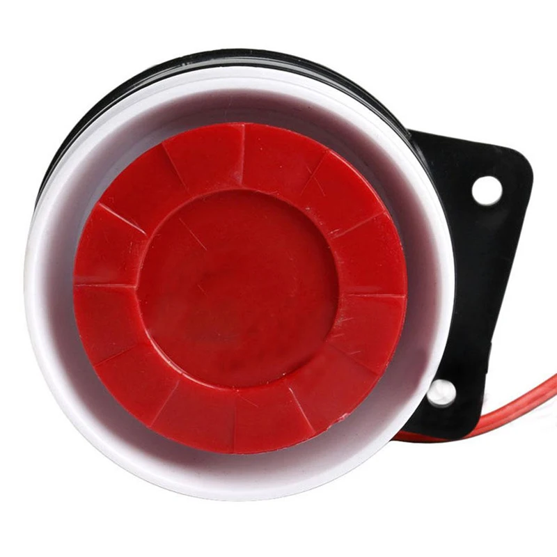 KINJOIN DC 12V Wired Mini Sirena a tromba Sistema di allarme sonoro domestico 120DB Dispositivo di sicurezza antifurto intelligente