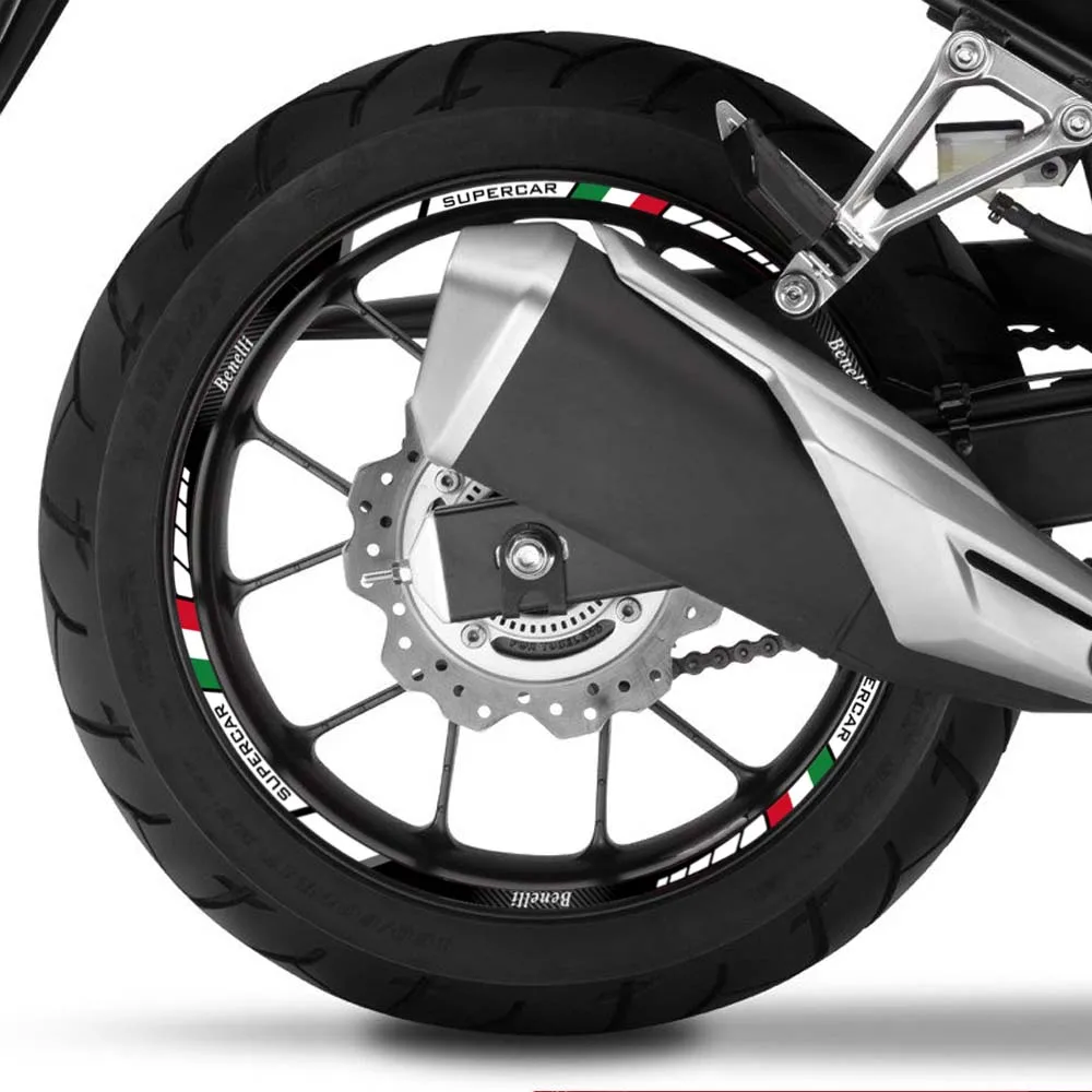 ベネリ 502c 752s レオンチーノ 500 250 レオンチーノX TRK 521 502 オートバイホイールステッカー反射リムデカールモトクロスハブストライプ