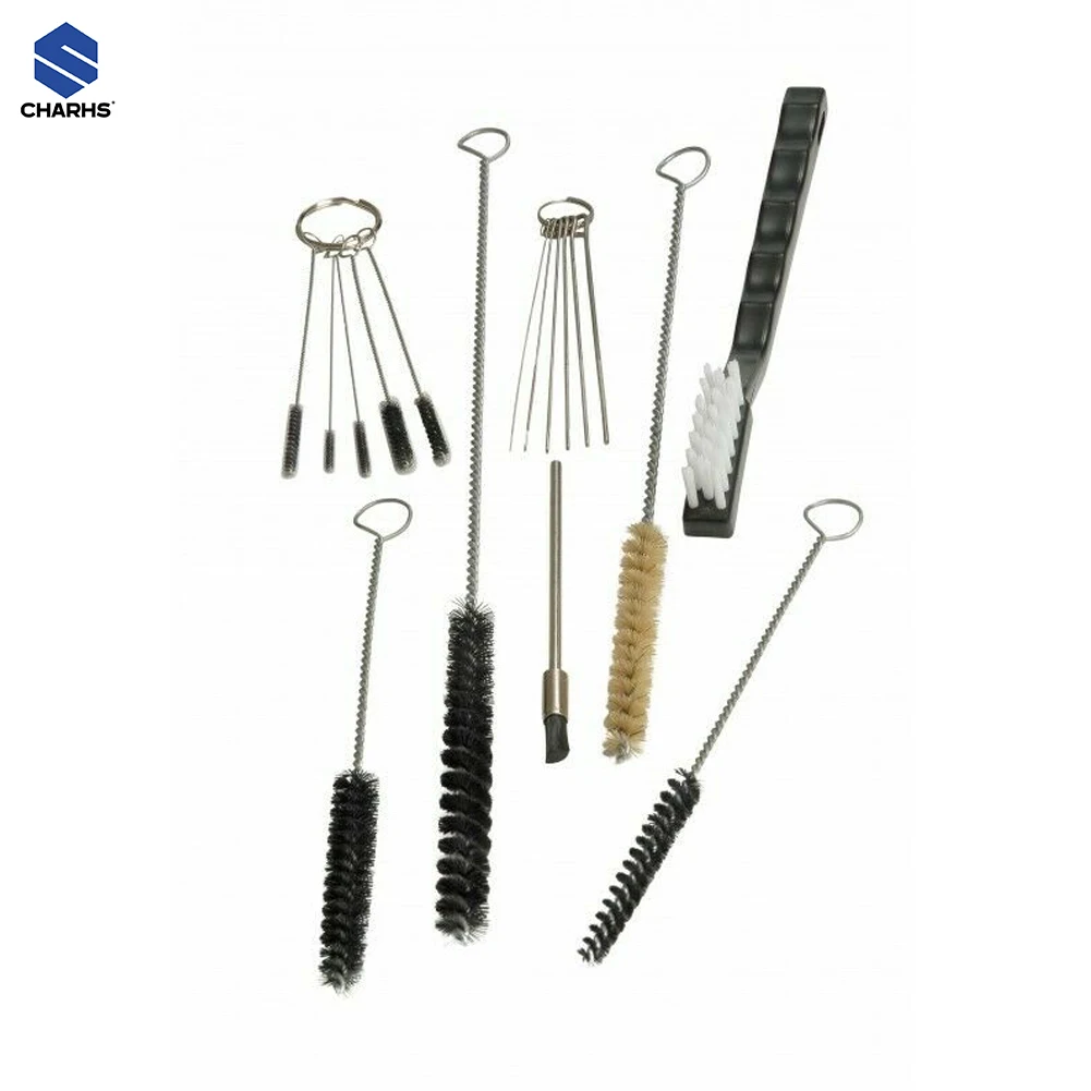 Kit di pulizia per pistola a spruzzo da 17 pezzi con filtri per pistola a spruzzo, Kit di pulizia per pistola a spruzzo Kit di pulizia per aerografo per gravità HVLP, aspirazione