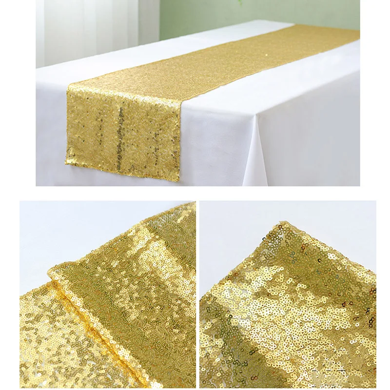 Advanced Sequin Glitter Table Runner for Birthday Party Supplies Decorations Wedding Holiday Celebration Bridal Shower Baby