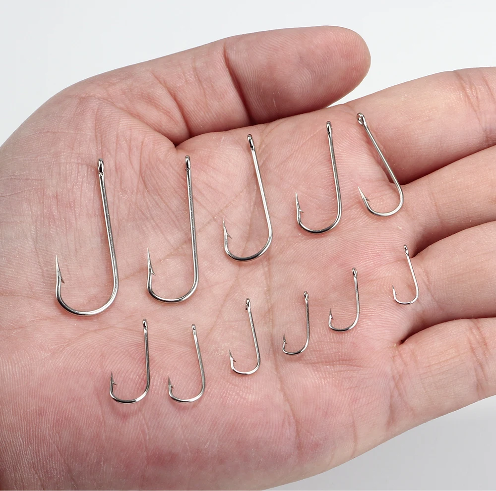 FTK Gebogener SEA Rundhaken 2335 Nickel mit Großem Ring 10 # -20 # 100 Stück/Box Haken aus Norwegen für Jigging-Karpfenangeln, Angelzubehör – Detail 12