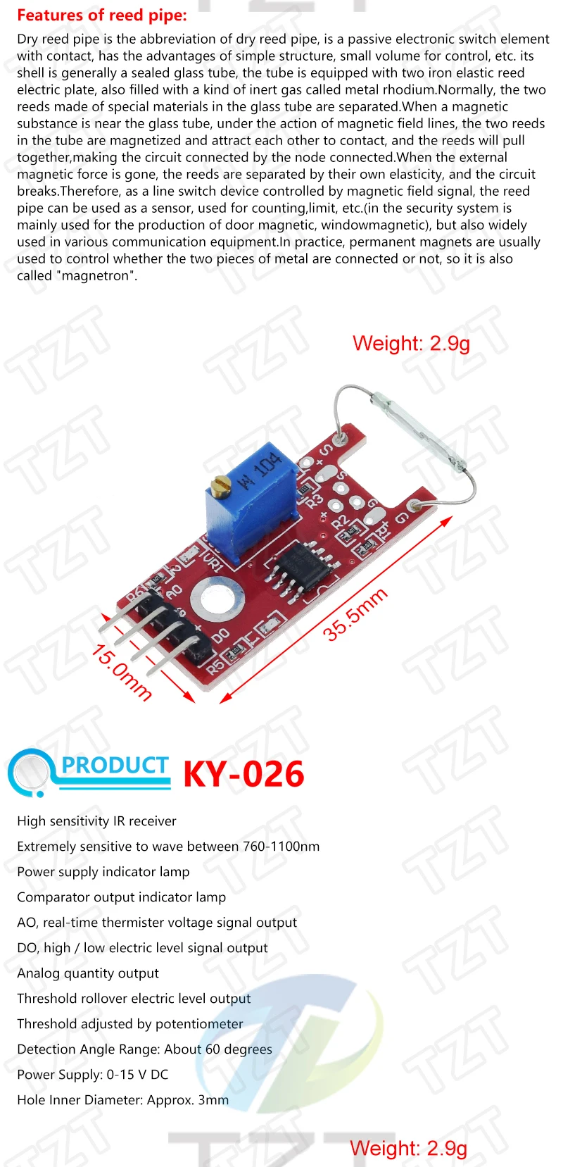Für Arduino 45 Arten von Sensoren Digitaler Temperatur-Feuchtigkeits-RGB-LED-Boden-Buzzer-Ton-Ultraschall-Regentropfen-Sensormodul DHT11 – Detail 21