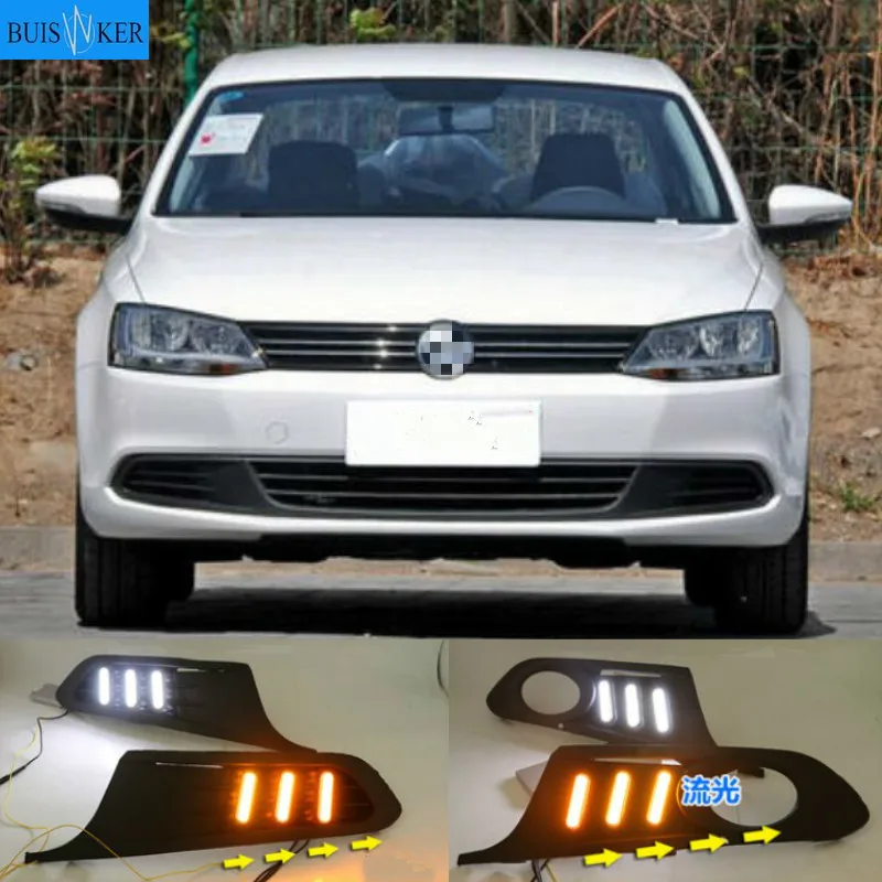 

For Volkswagen VW Jetta Sagitar MK6 2012 2013 2014 car styling driving LED DRL Daytime Running Light Daylight