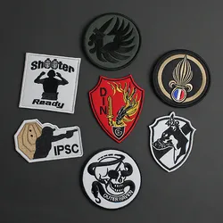 France Legion Embroidery Patches Tactical Shooter Ready Outer Haven Badge for Clothes Backpack Vest Stickers Applique