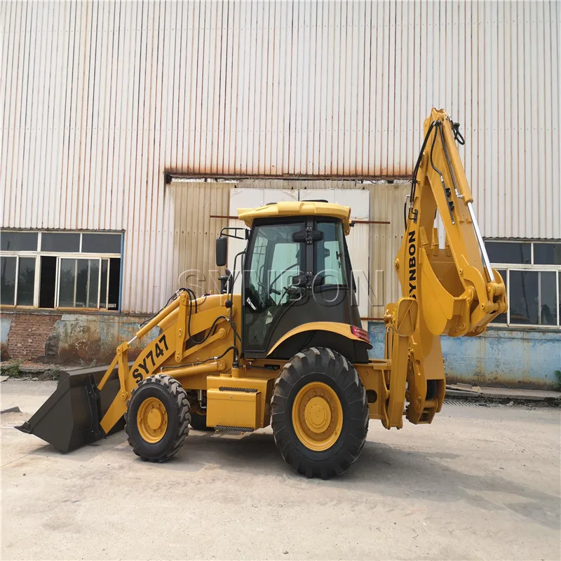 SYNBON Cummins Engine Backhoe Loader Excavation Loading Excavator Bucket SY747