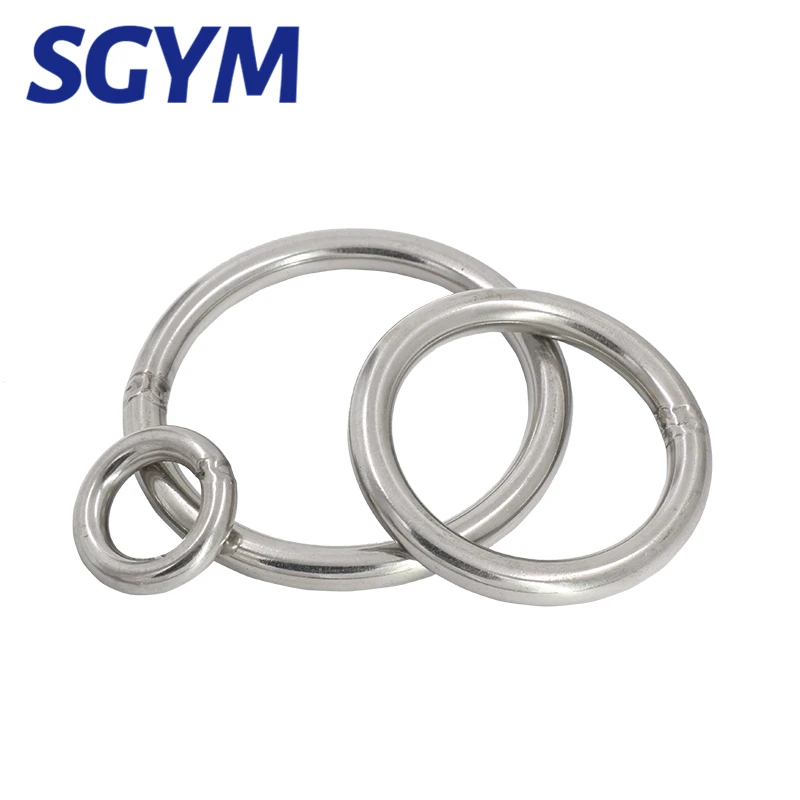 

304 Stainless Steel O Ring 20/30/40/50/60/79/80/90/100/120mm Outer Diameter 3-10mm Thickness Strapping Welded Round Rings