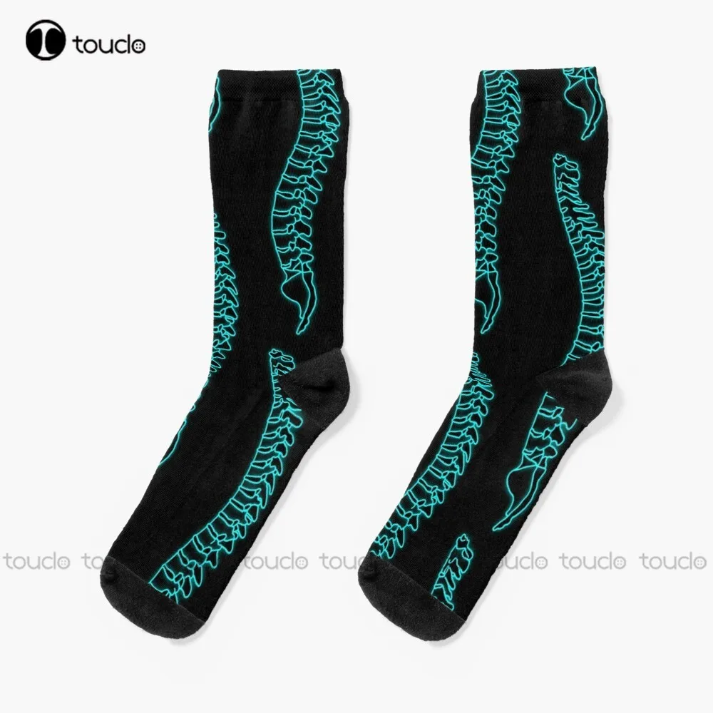 Human Spine Xray Socks Soccer Socks Men Christmas New Year Thanksgiving Day Gift Unisex Adult Teen Youth Socks Custom Funny Sock