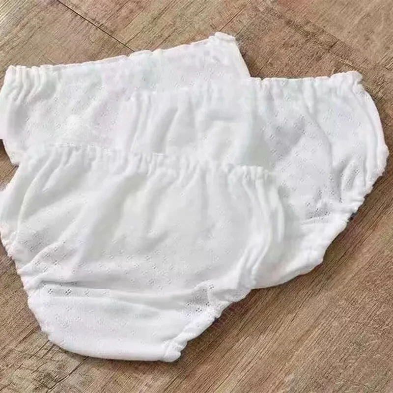 [3-pcs] Four Seasons  Cotton Thin Baby Underpants Boys Bread Briefs Boys Girls Baby Underwear Children White Underwear