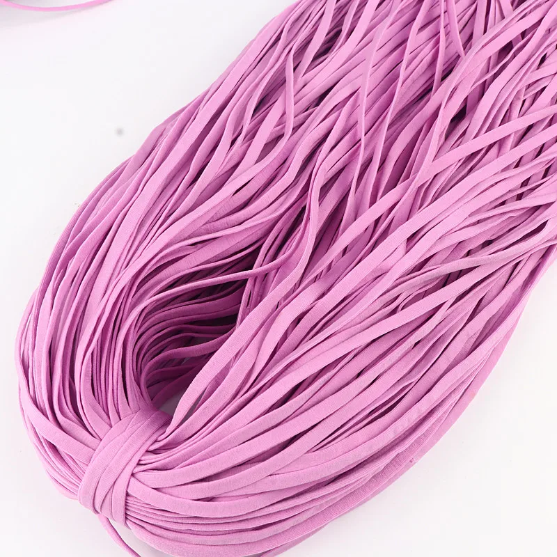 5yards 5mm Colorful Soft Mask Elastic Band Core Flat Mask Elastic Rope White Rubber Band Elastic Line DIY Sewing Accessories