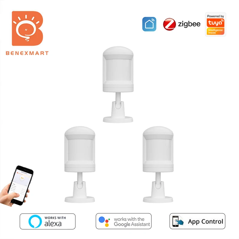 Benexmart Zigbee 3.0 PIR Detector Body Motion Sensor Smart Home Security System Work with Tuya Zigbee Gateway Smart Life App