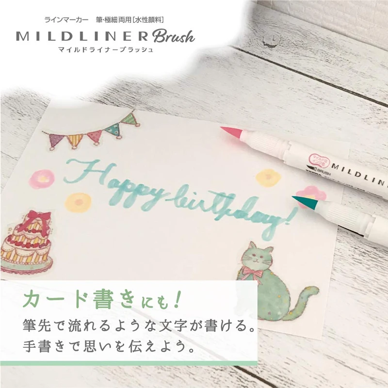 Japan Zebra MildLiner Neue Pinsel Doppel-headed Highlighter WFT8 Weichen Pinsel 25 Farben Optional