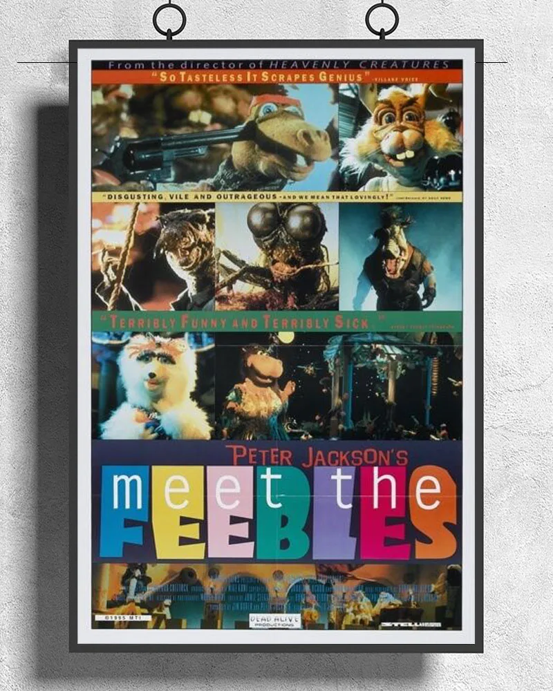 

L409 MEET THE FEEBLES фильм Comdey Muppets культ классический Питер Джексон плакат из шелковой ткани Искусство Декор фотоподарок