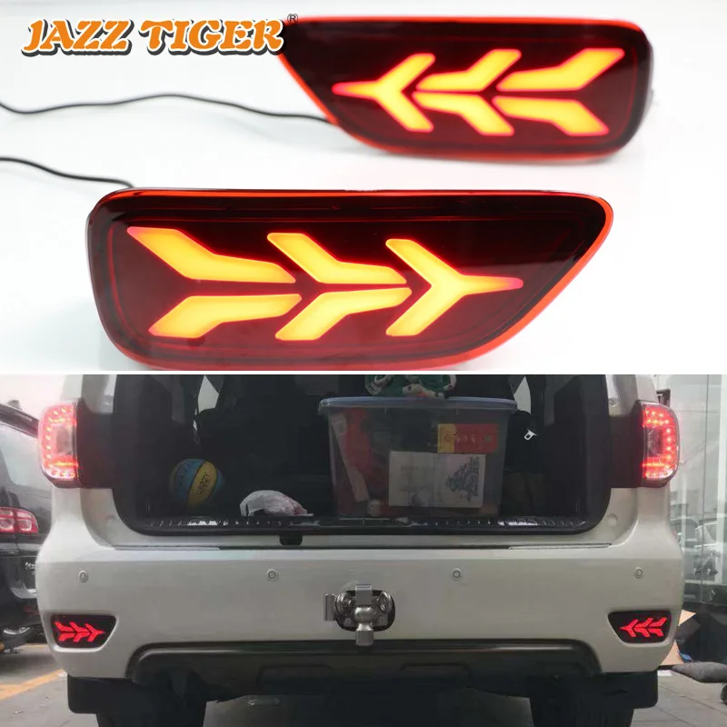 Car LED Rear Bumper Light Rear Fog Lamp Auto Brake Reflector for Nissan Patrol Y62 2015 2016 2017 2018 Rear Lights Lada Vesta