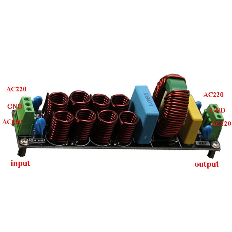 Imagem -03 - Filtro Emi Purificador ac 110v 220v Emi Power Supply Filtro Supressor de Ruído Interferência Eletromagnética Amplificador de Áudio 4400w 20a