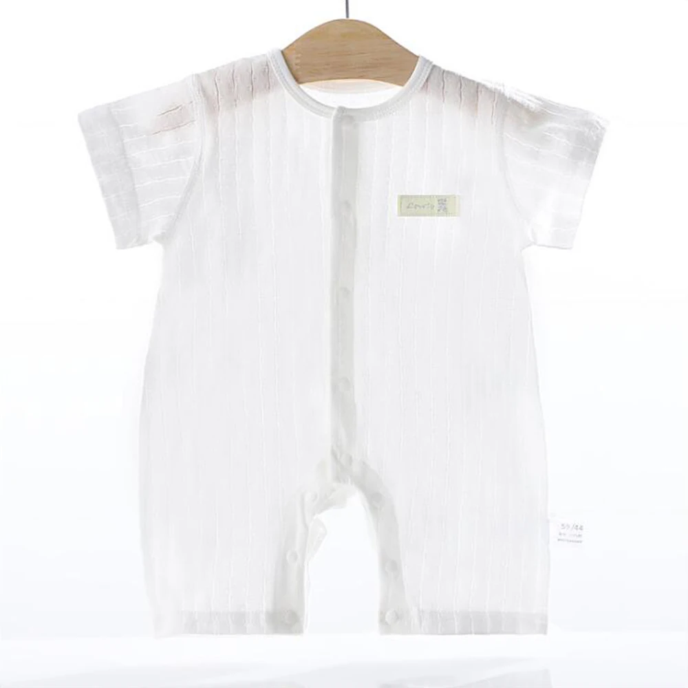 100% Cotton Baby Boy Clothes Summer 2021 Solid Color Casual Newborn Jumpsuit Infant Girl Rompers