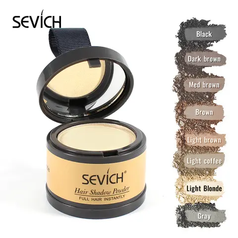 Sevich 라이트 블론드 컬러 헤어 라인 섀도우 파우더 즉시 루트 커버 4g 헤어 푹신한 파우더 헤어 컨실러 커버 메이크업