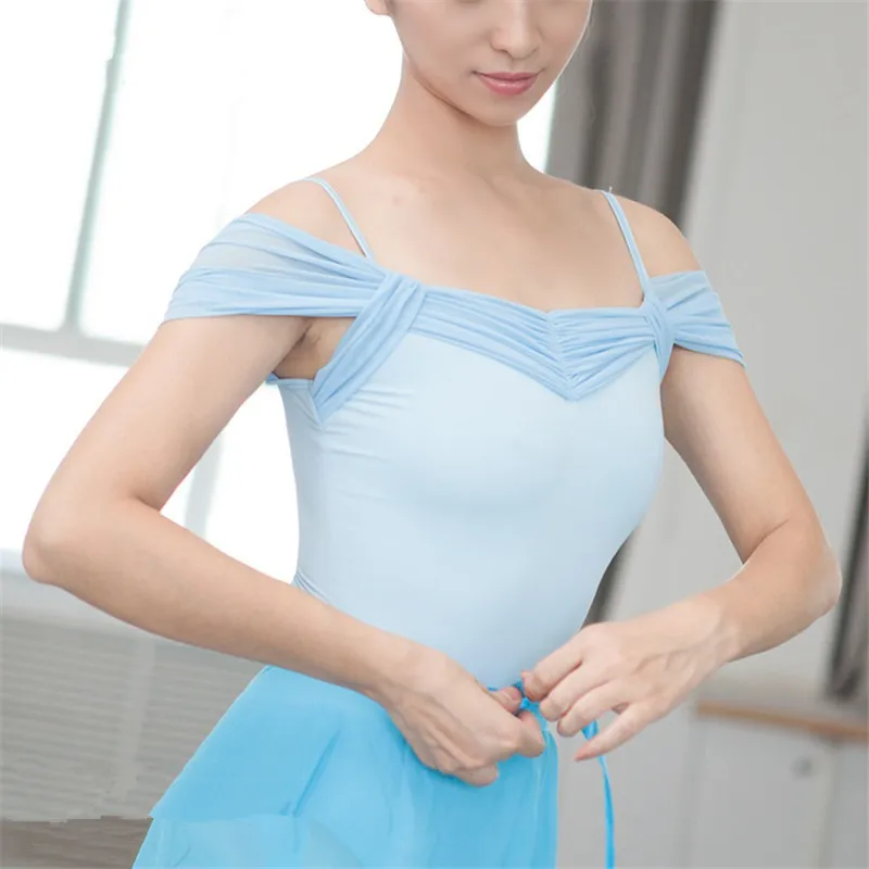 2021 New Purple Pink Blue short Sleeve sexy M-XXL Dancewear Ballet Leotard women girl dance clothes ballet suit adult