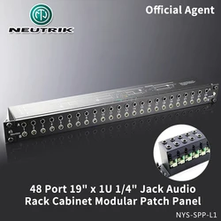 Neutrik Jack 1/4 ''modułowy Panel krosowy do 19'' 1U Rack Mount NYS-SPP-L1 sygnału analogowego AES/EBU PCB zrównoważony 24 kanały Patch Bay