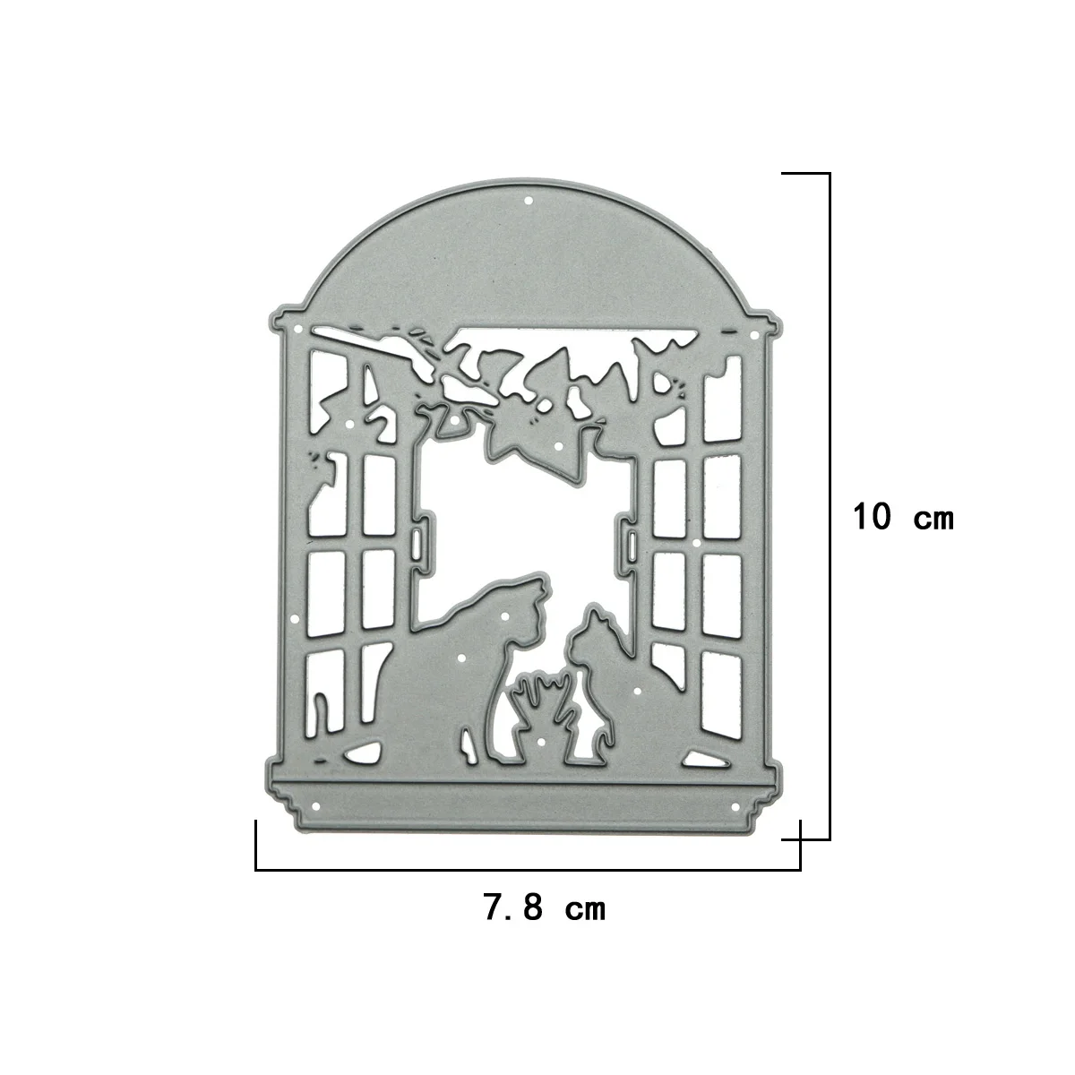 Cats Sitting on Windowsill Pattern Metal Cutting Dies Craft Paper Cutter For Clipart Card Photo Album Decorating