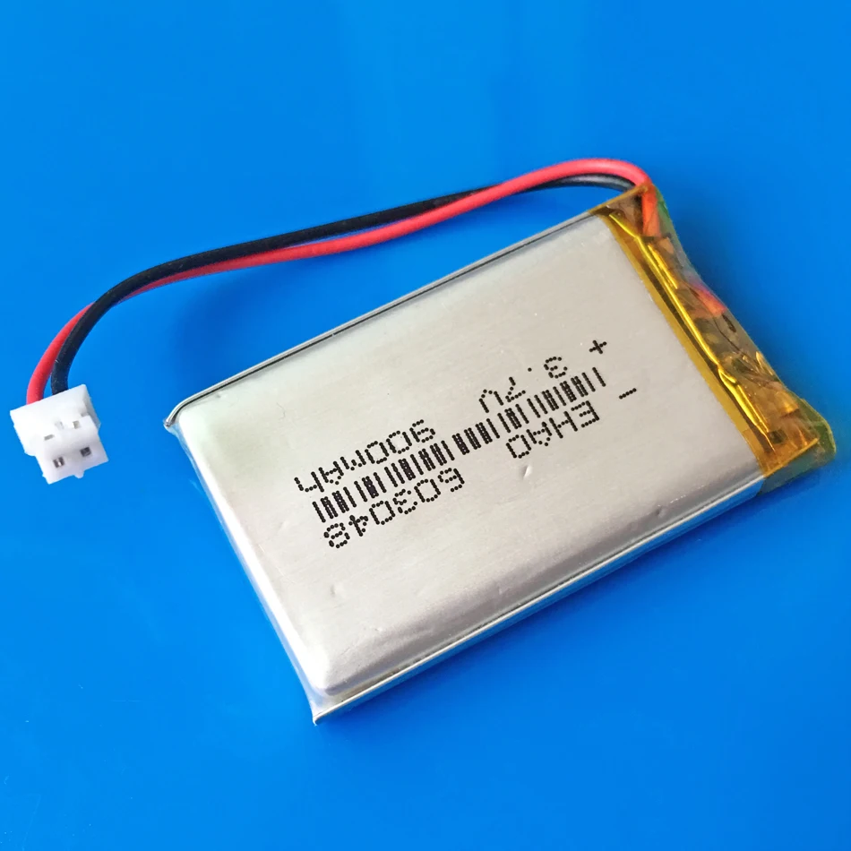 3.7V 900mAh LiPo akumulator litowo-polimerowy JST PH 2.0mm 2pin złącze 603048 do Mp3 GPS głośnik kamera Bluetooth