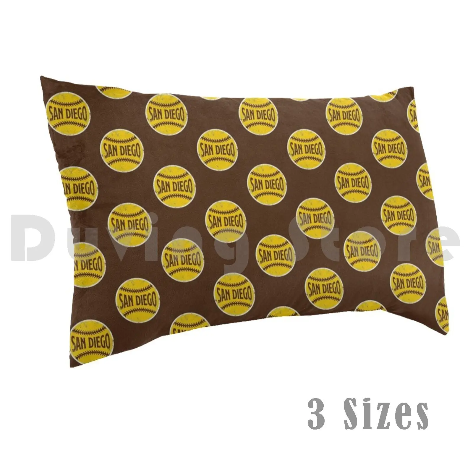 San Diego Retro Baseball-Brown Pillow Case 20*30 Inch Padres Vintage Retro Baseball Tony Gwynn