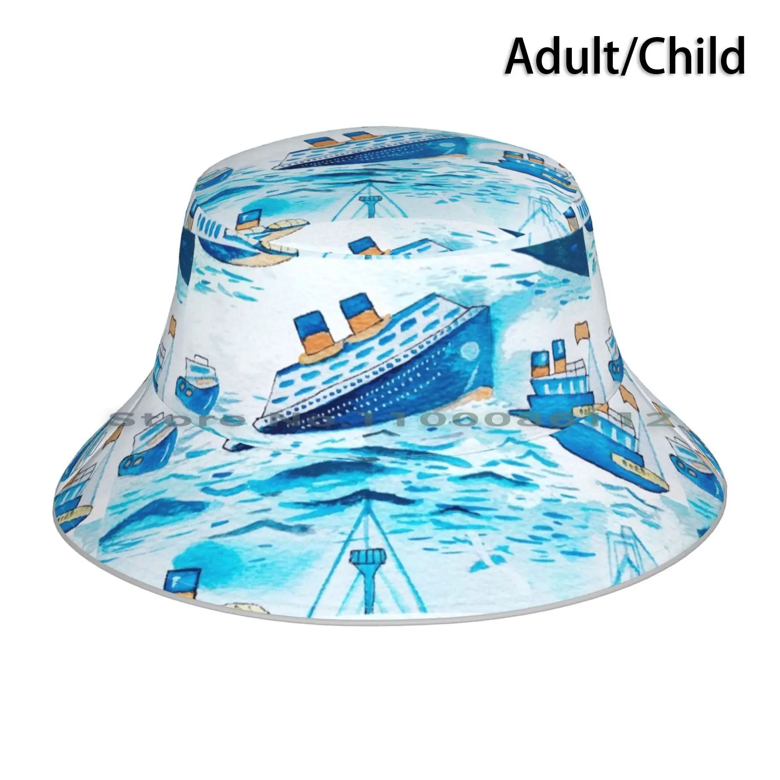 Ferry Boats Scrub Cap Bucket Hat Sun Cap Ferry Boats Greys Anatomy Scrub Cap Artist Watercolor Derek Shepherd Brimless Knitted